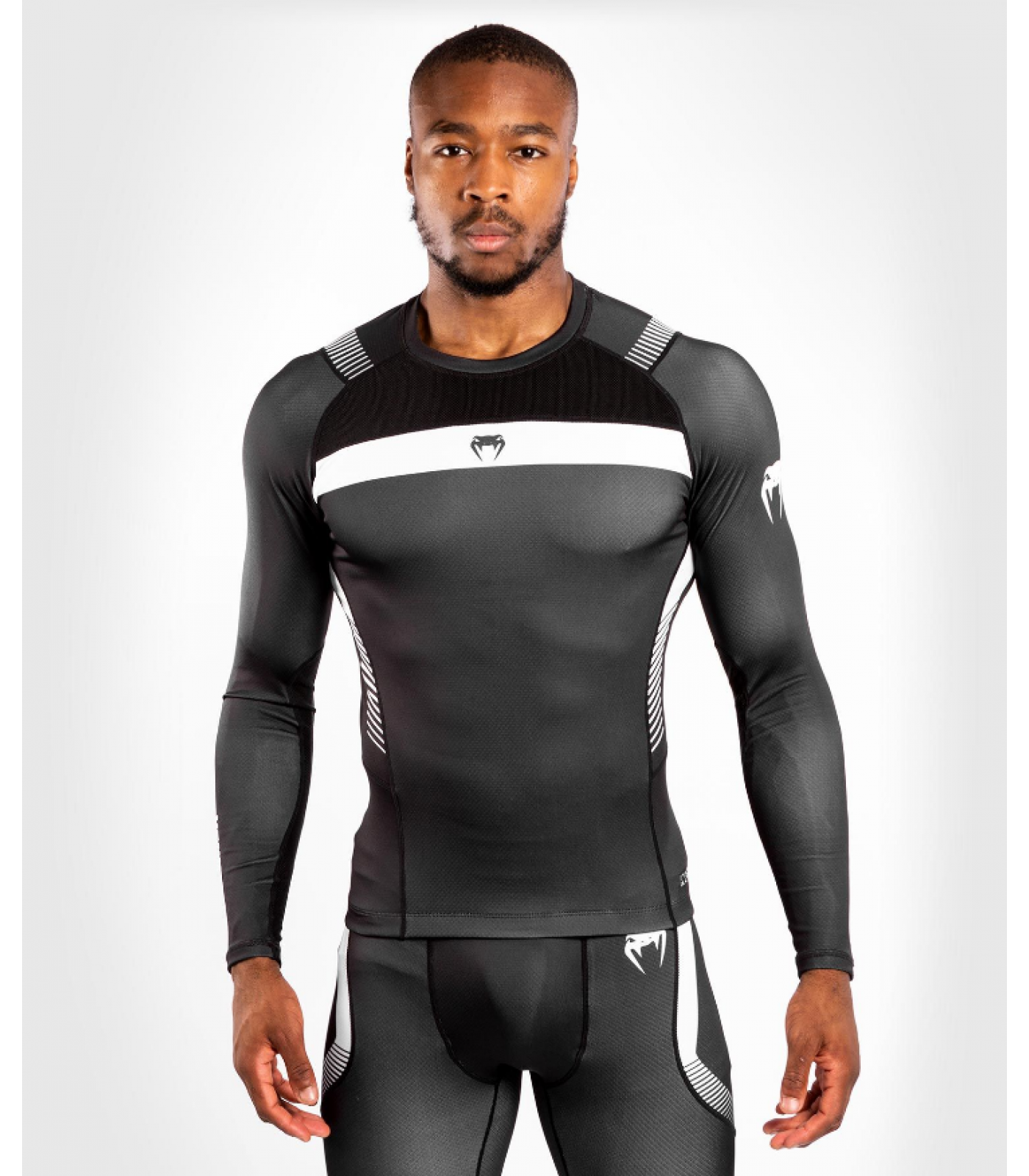 Рашгард - Venum NoGi 3.0 Rashguard - Long Sleeves - Black/White​